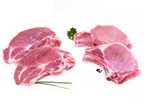 Côtes de porc échines x 7 + côtes de porc 1ère x 10